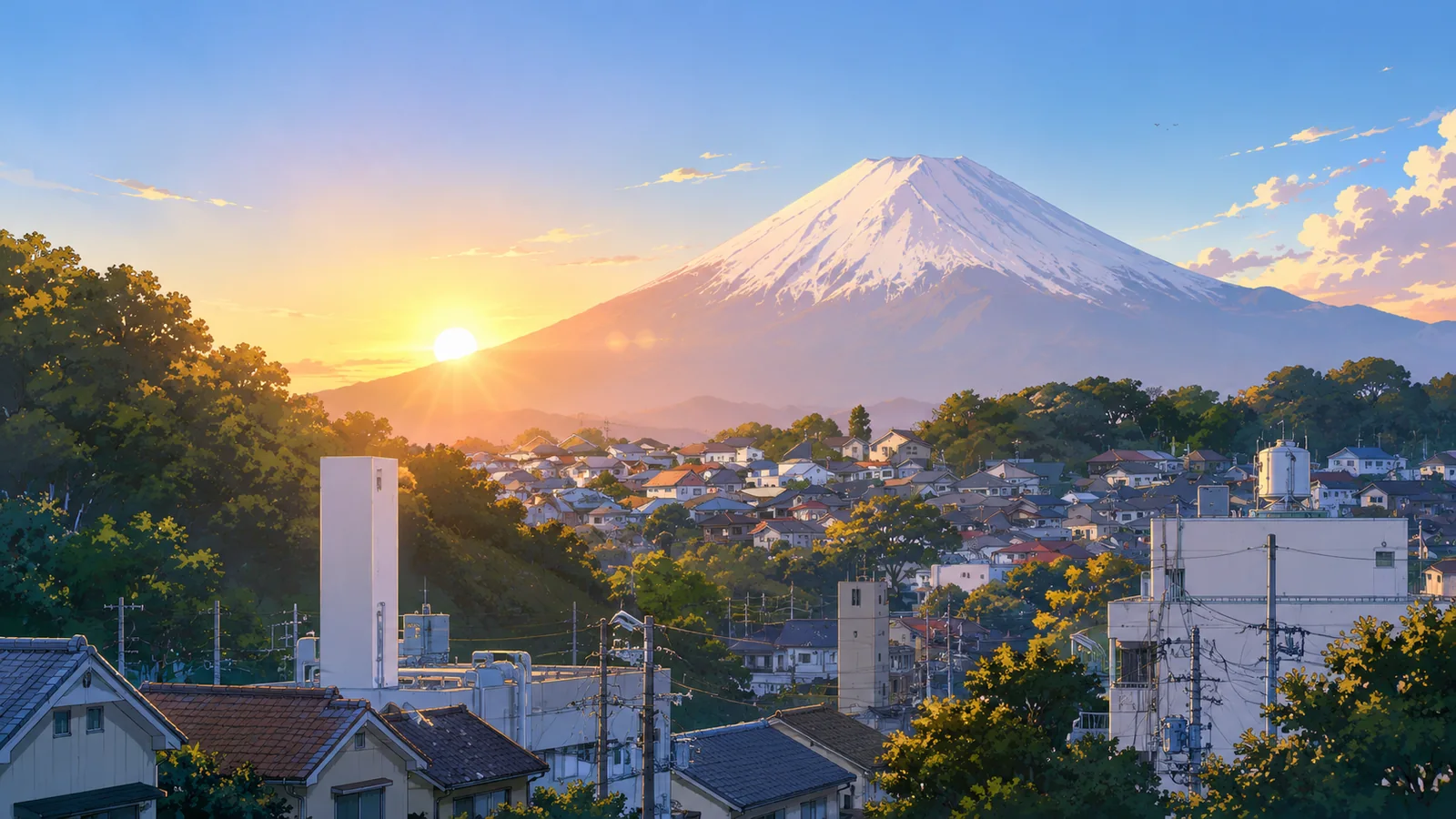 Katsuradaiから望む朝の富士山