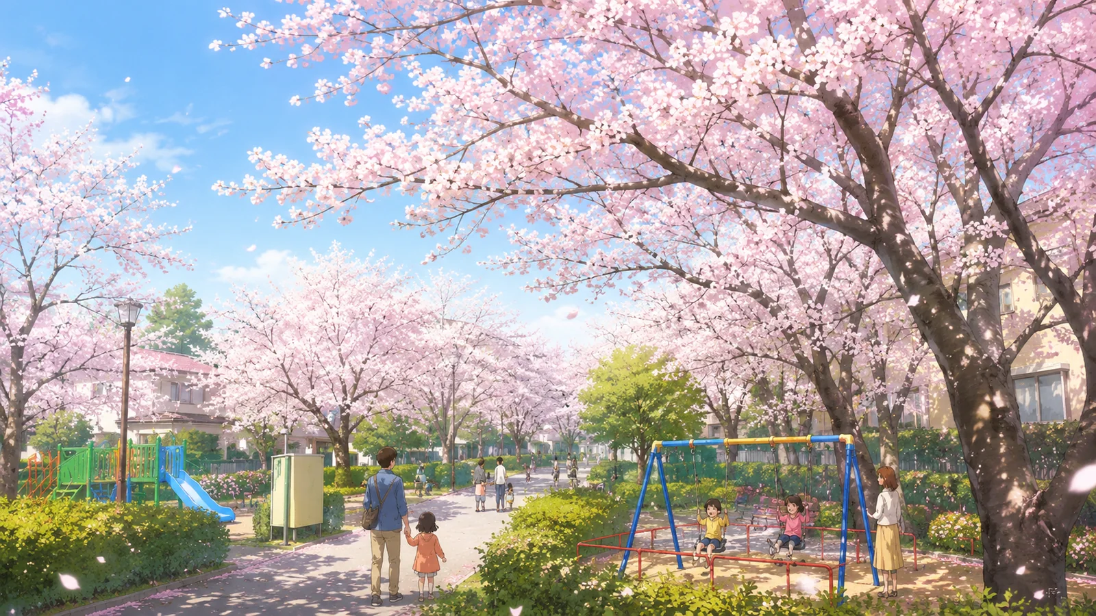 Katsuradaiの桜が咲く公園