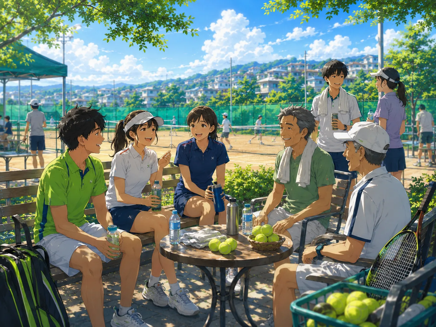 Shonan Katsuradai Tennis Clubで世代を越えて交流する会員
