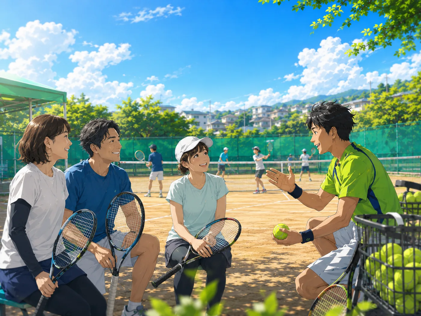 初心者と初めての見学者を案内するShonan Katsuradai Tennis Club