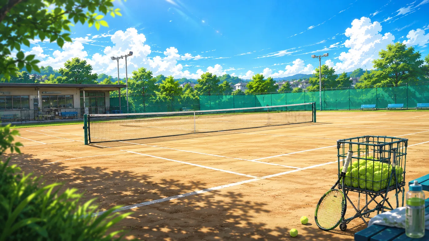 明るいShonan Katsuradai Tennis Clubのコート