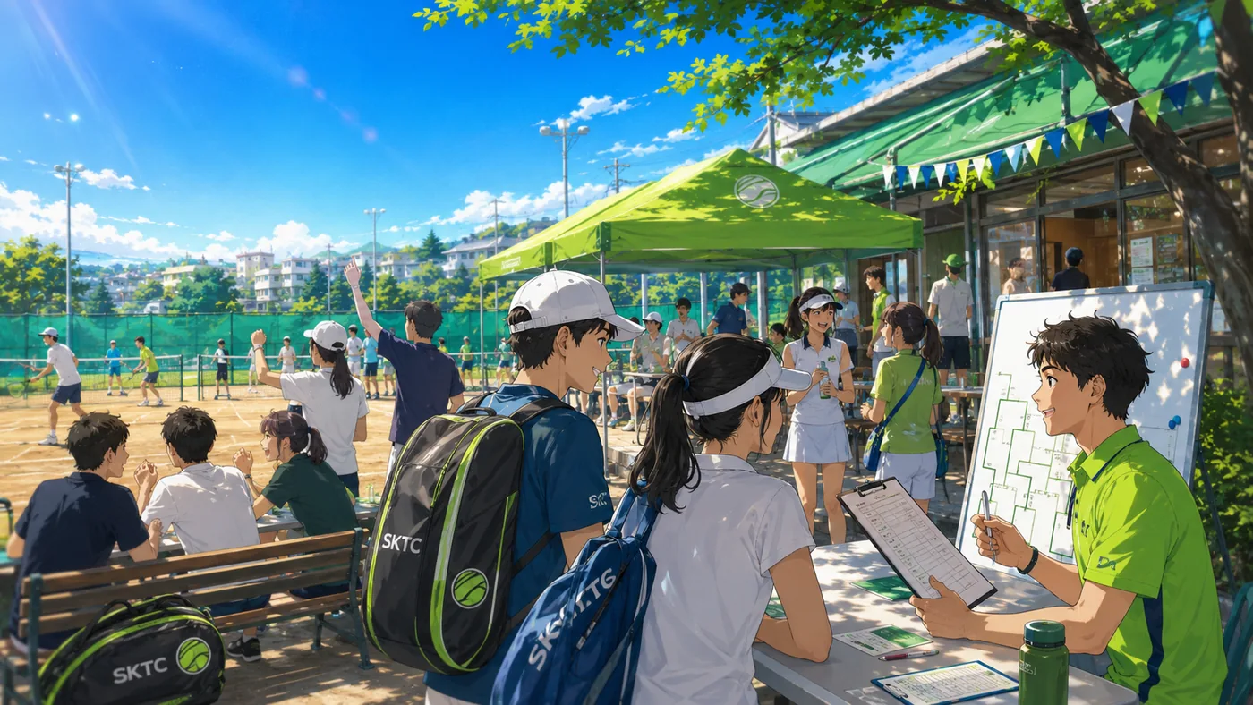 湘南桂台テニスクラブのイベントと会員交流のようす