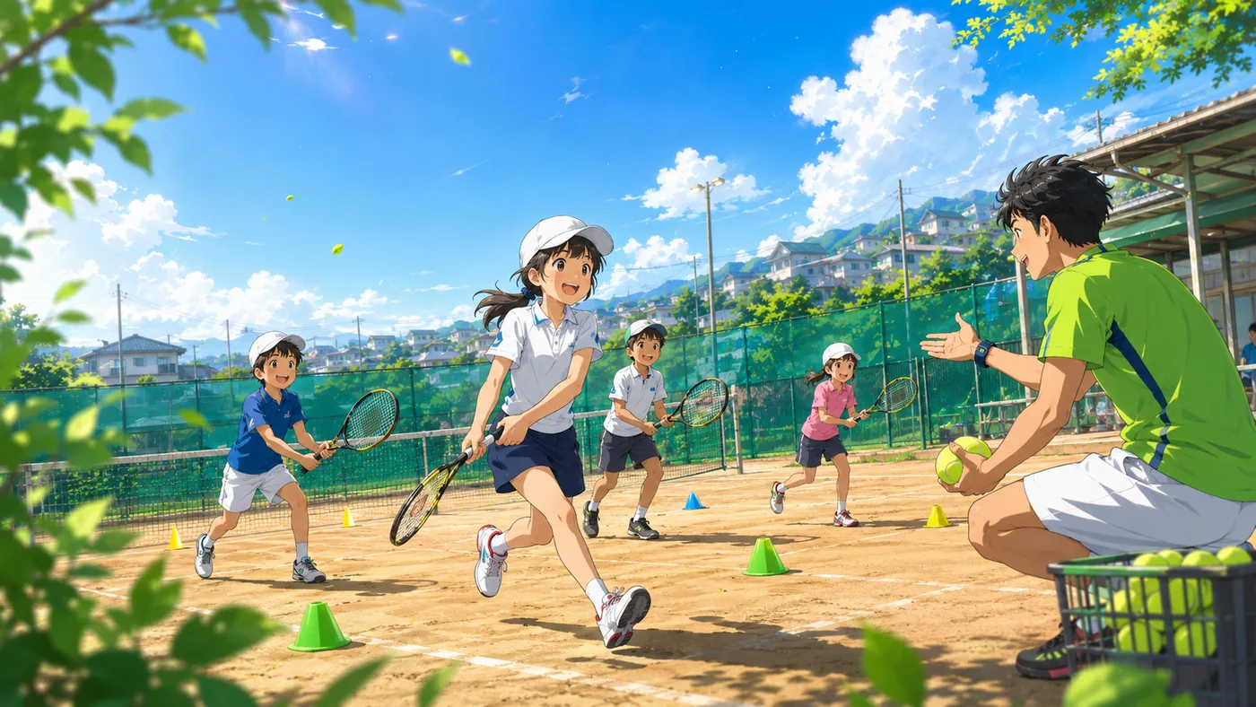 Shonan Katsuradai Tennis Clubの子どもたちの練習